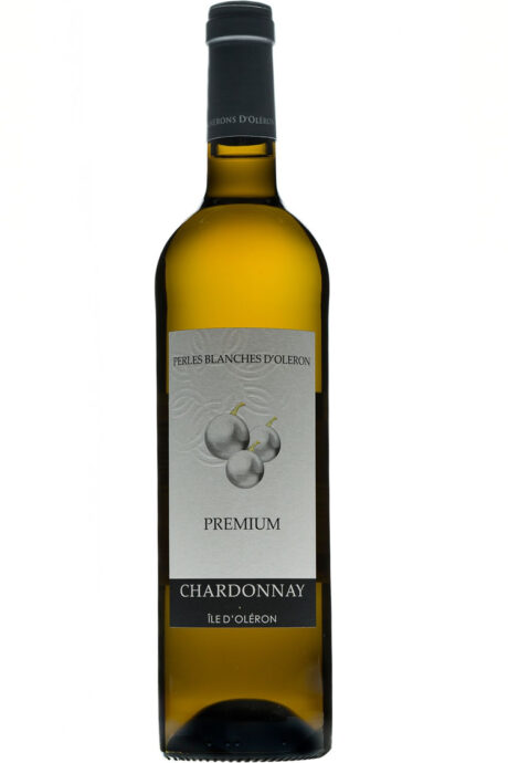 Vin blanc IGP Charentais Perles Blanches d’Oléron – bouteille et étiquette