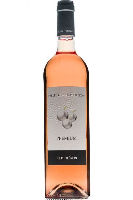 Vin rosé IGP Charentais Perles Grises d’Oléron – bouteille et étiquette